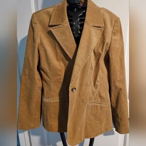 Old Navy Beige/Lavender Corduroy Jacket/Blazer Large New With Tags Stretch